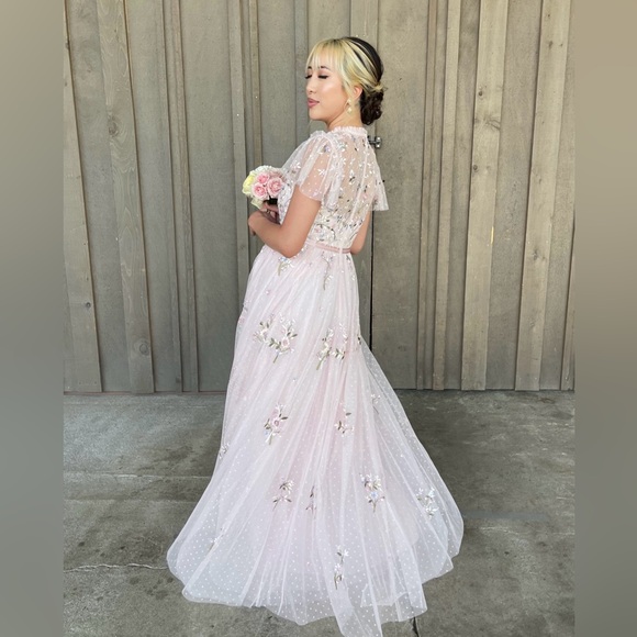 Needle and Thread Blush Pink Cap Sleeve Gown - Picture 7 of 8